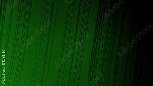 A green striped velvet curtain, patterned with abstract lines, offers a textured theater stage backdrop illustration with subtle light