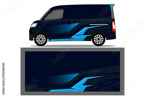 Abstract Car decal design vector. Graphic abstract stripe racing background kit designs for wrap vehicle, race car, rally, adventure and livery