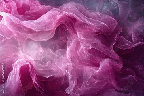 An ethereal view of swirling pink and purple smoke or clouds, creating a dreamy and abstract design.