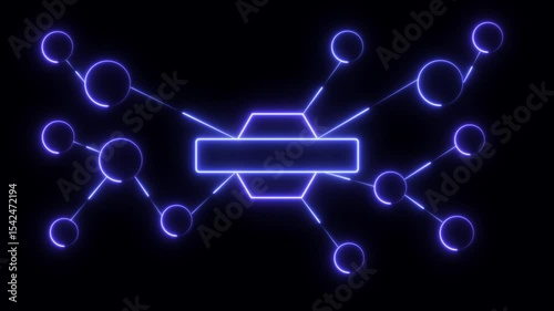 Ai tools or neon box. Multi function for Agentic AI technology motion background. Multi agent AI systems, Automate daily Tasks Smart AI solutions improve efficiency, Automate repetitive work.