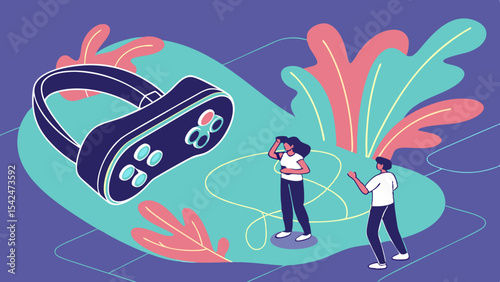 Explore virtual reality vr headset metaverse gaming technology and future innovation concept design art