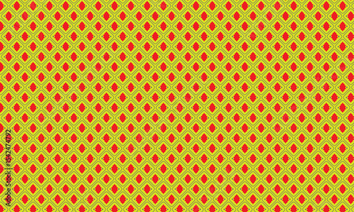 Seamless abstract geometric pattern with dots on vintage textured background