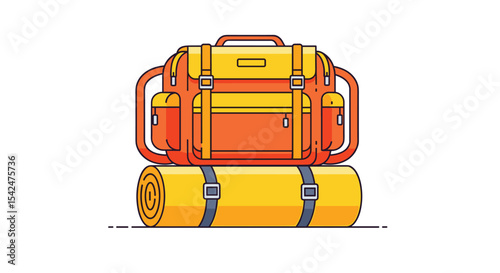 Orange Backpack and Yellow Sleeping Mat: Essential Gear for Adventurous Outdoor Pursuits