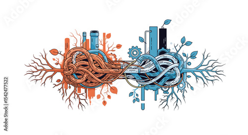 The Intertwined Destinies of Industrial Development and Ecological Preservation A Complex Symbiotic Relationship