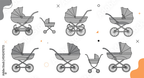 Baby Stroller Collection A Variety of Carriages for Infant Toddler or Child