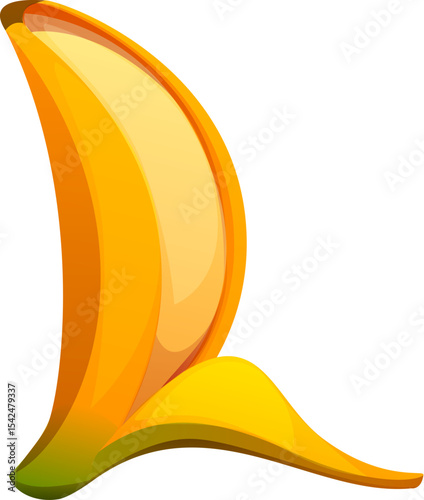 Summer vacation leisure cartoon font banana fruit letter L. Holiday trip type element, summer vacation vector English alphabet typeset symbol. Tourist travel font letter or kids ABC typeface sign