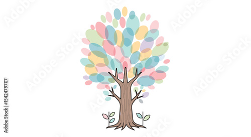 A Colorful Abundance An Artistic Rendition of Nature's Beauty and Gentle Growth