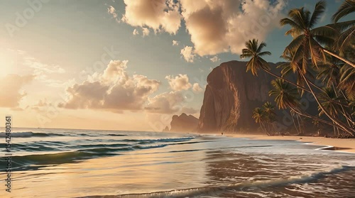 sunset on the beach