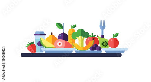 A Colorful Array of Diverse Fruits and Vegetables for a Healthy Diet