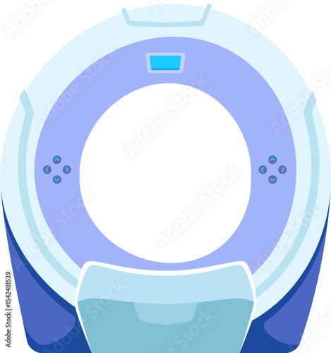 Hospital cartoon font MRI apparatus digit 0 zero. Hospital kids ABC typeface figure, medicine vector alphabet typeface digit. Healthcare font numeral symbol or medical type mathematics number