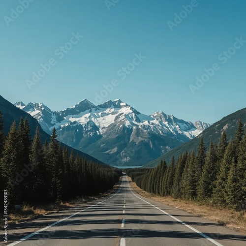 Scenic view of a straight highway 