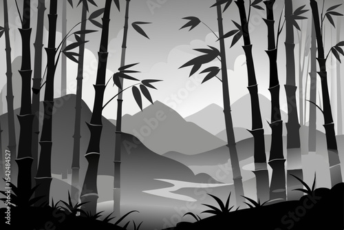 bamboo forest in the morning