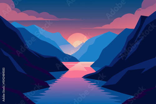 sunrise over the mountains