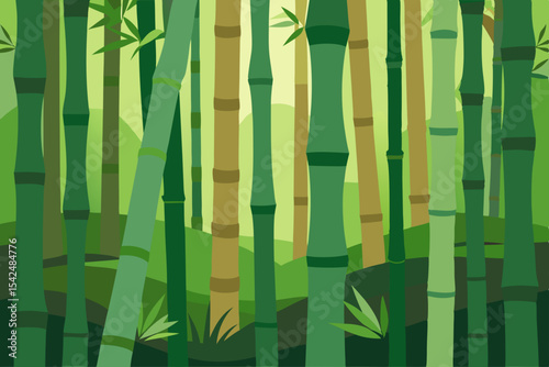 bamboo background vector illustration
