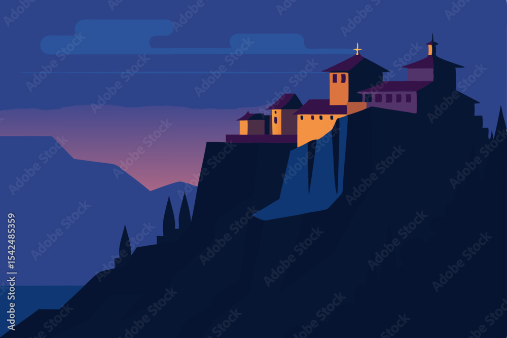 Fototapeta premium castle in the night vector