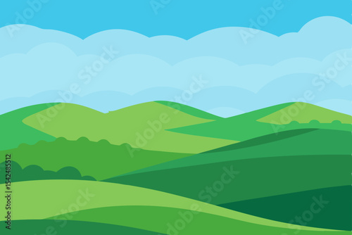 landscape with mountains and blue sky