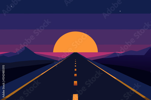 road in the night
