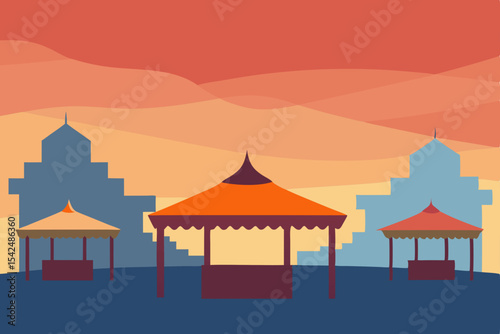 An ancient Asian pagoda and temple showcasing traditional Chinese architecture under a vast sky, perfect for travel and cultural themes