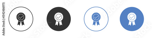 Award icon collection for app in black and blue colors