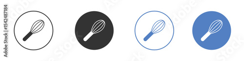 Beater icon collection for app in black and blue colors