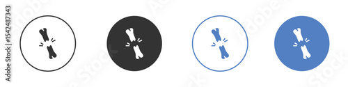 Bong icon collection for app in black and blue colors