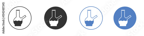 Bong icon collection for app in black and blue colors