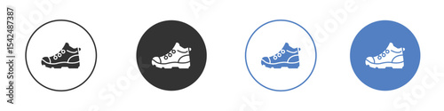 Boot icon collection for app in black and blue colors