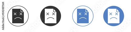 Broken Image icon collection for app in black and blue colors