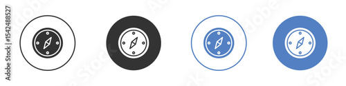 Free Download Compass icon collection for app in black and blue colors - GFXLoad