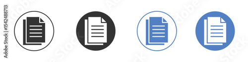 Copy icon collection for app in black and blue colors