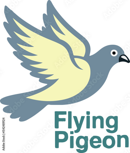 Flying pigeon bird logo vector .