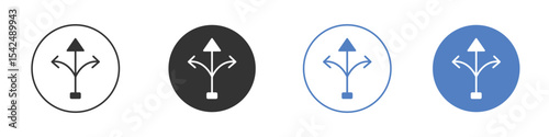 Flexibility icon collection for app in black and blue colors