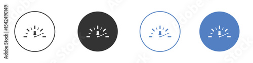 Gauge icon collection for app in black and blue colors