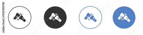 Joint icon collection for app in black and blue colors