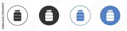 Jar icon collection for app in black and blue colors