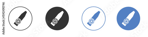 Kazoo icon collection for app in black and blue colors
