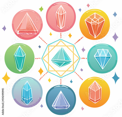 crystal  vector icon