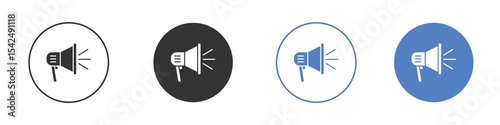 Loud Speaker icon collection for app in black and blue colors