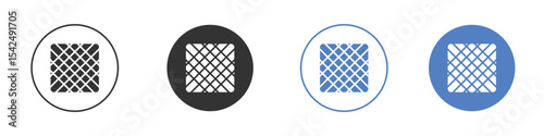 Mosquito net icon collection for app in black and blue colors