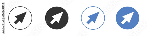 Mouse icon collection for app in black and blue colors