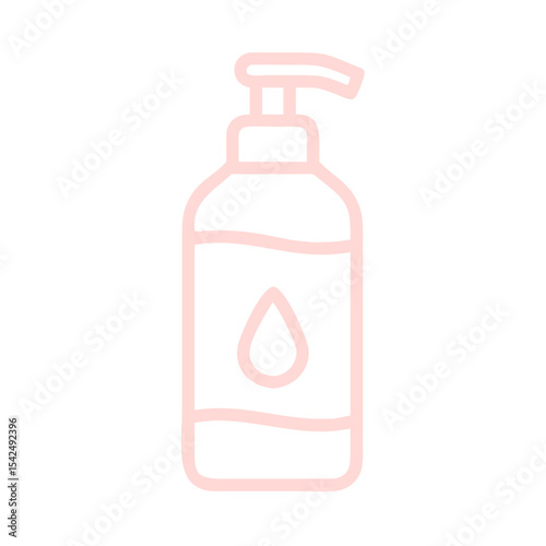 Elegant hair conditioner bottle outline icon for beauty and personal care designs