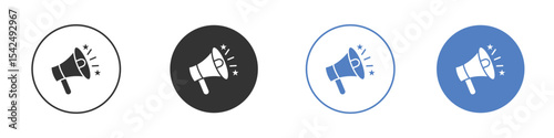 Promotion icon collection for app in black and blue colors