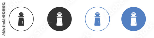 Salt pepper icon collection for app in black and blue colors