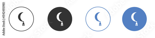 Sickle icon collection for app in black and blue colors