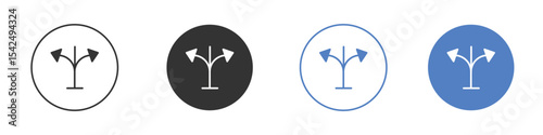 Split icon collection for app in black and blue colors