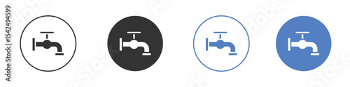 Tap icon collection for app in black and blue colors