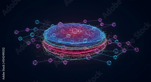 Connected Data Visualization: Abstract Network Diagram