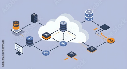 Cloud Computing Network: Data Flow Visualization