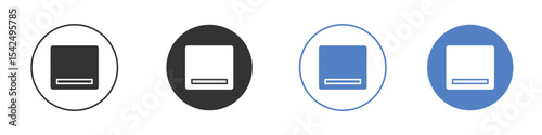 Window Minimize icon collection for app in black and blue colors