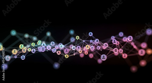 Connected People Network: Abstract Digital Illustration